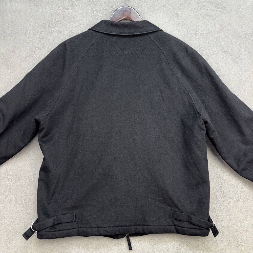 Daniel Cremieux Wool Coat Mens L Black Signature Collection Flannel Lined - Picture 10 of 12